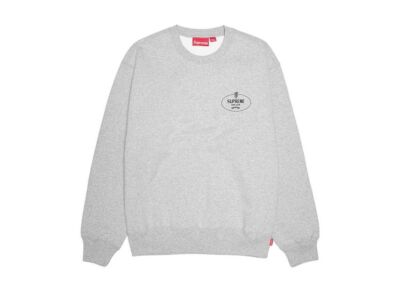 Supreme Crest Crewneck Heather Grey | eBay