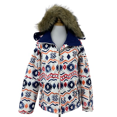 Roxy Jacket Girls XL Womens XS Aztec Insulated Snow Detachable