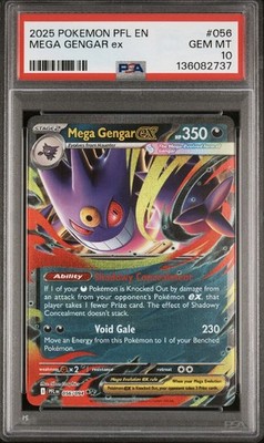 PSA 10 GENGAR EX PHANTASMAL FLAMES 2025 056/094 Pokemon Card | eBay