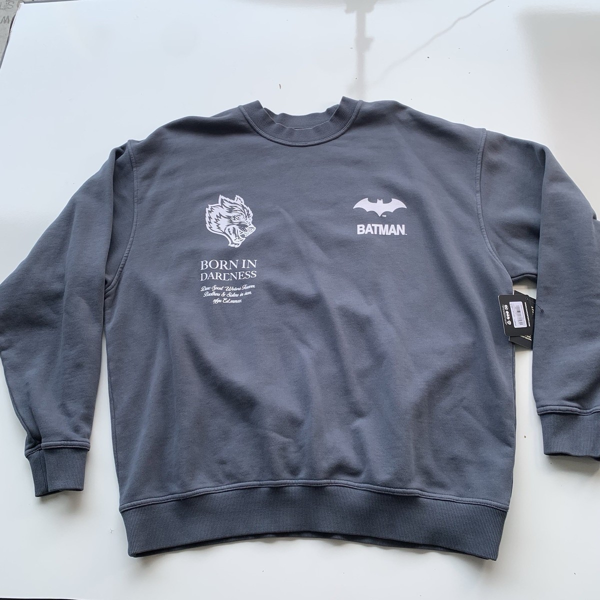 Darc Sport Batman x Wolves Born in Darkness Crewneck Gray Large