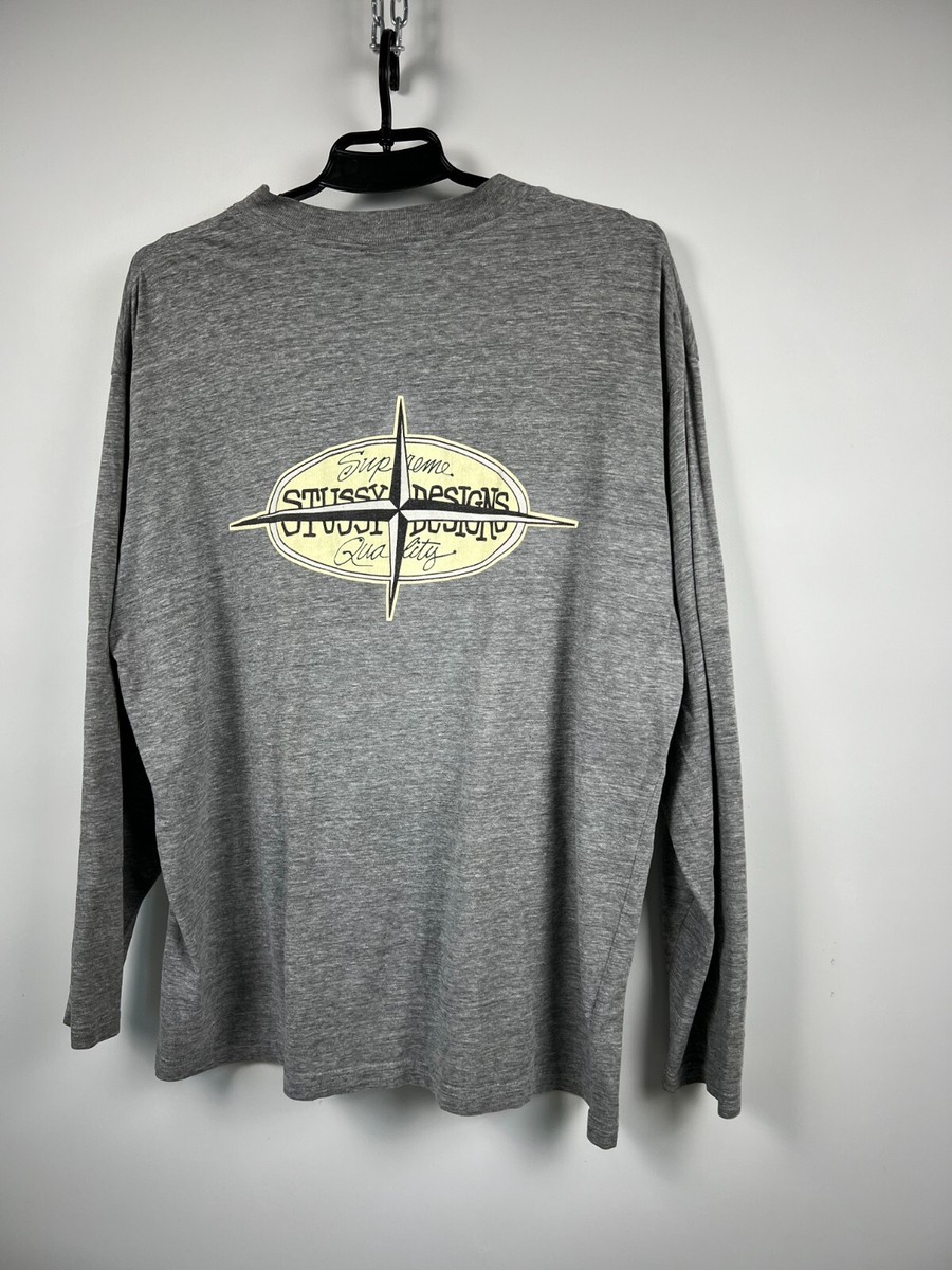 Stussy Supreme Quality Vintage 90s Longsleeve T-Shirt Size S Mens