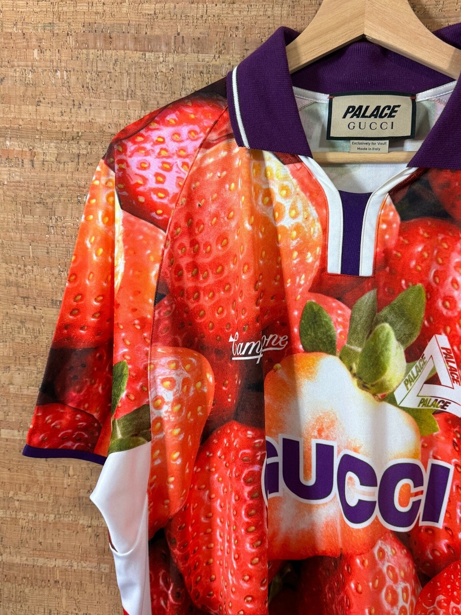 Gucci X Palace Strawberry print technical jersey football Size XXL