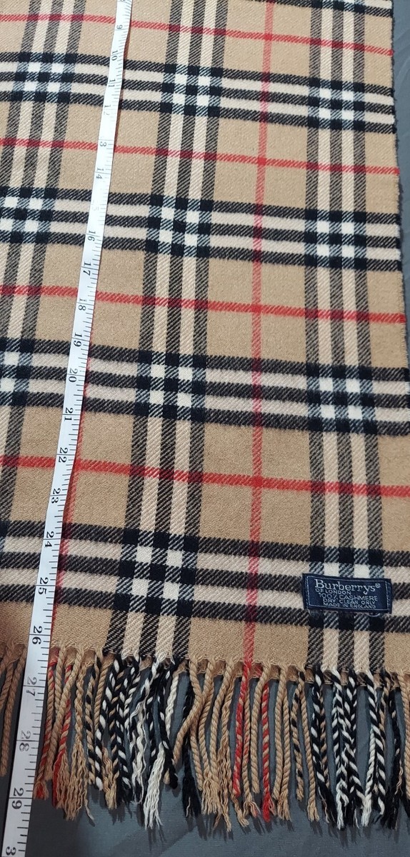 Burberry's Classic Nova Check Cashmere Scarf | eBay