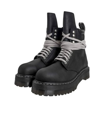 Rick Owens Dr.Martens Quad Sole Steel Toe Boot Black DM02E68139001