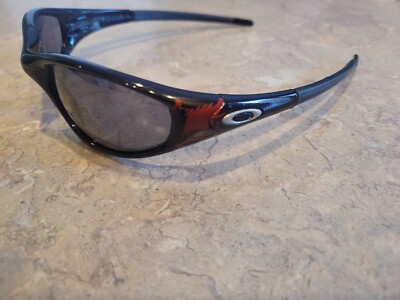 Oakley Straight Jacket Polished Black Blood Skull W/ Black Iridium