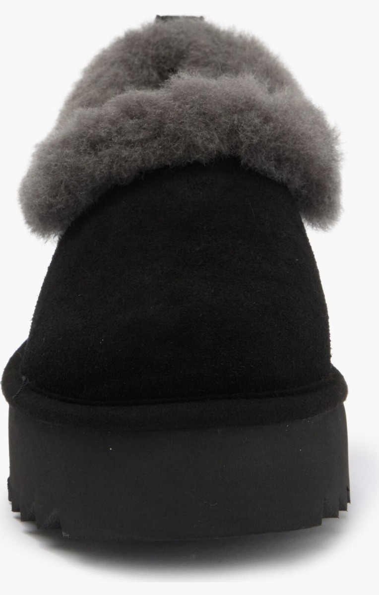 UGG - SIZE: 7 - Black Genuine Shearling Nita Platform Slipper