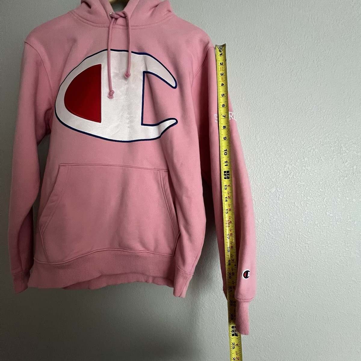 Supreme x Champion Satin Logo Hoodie Size Small Pink | eBay