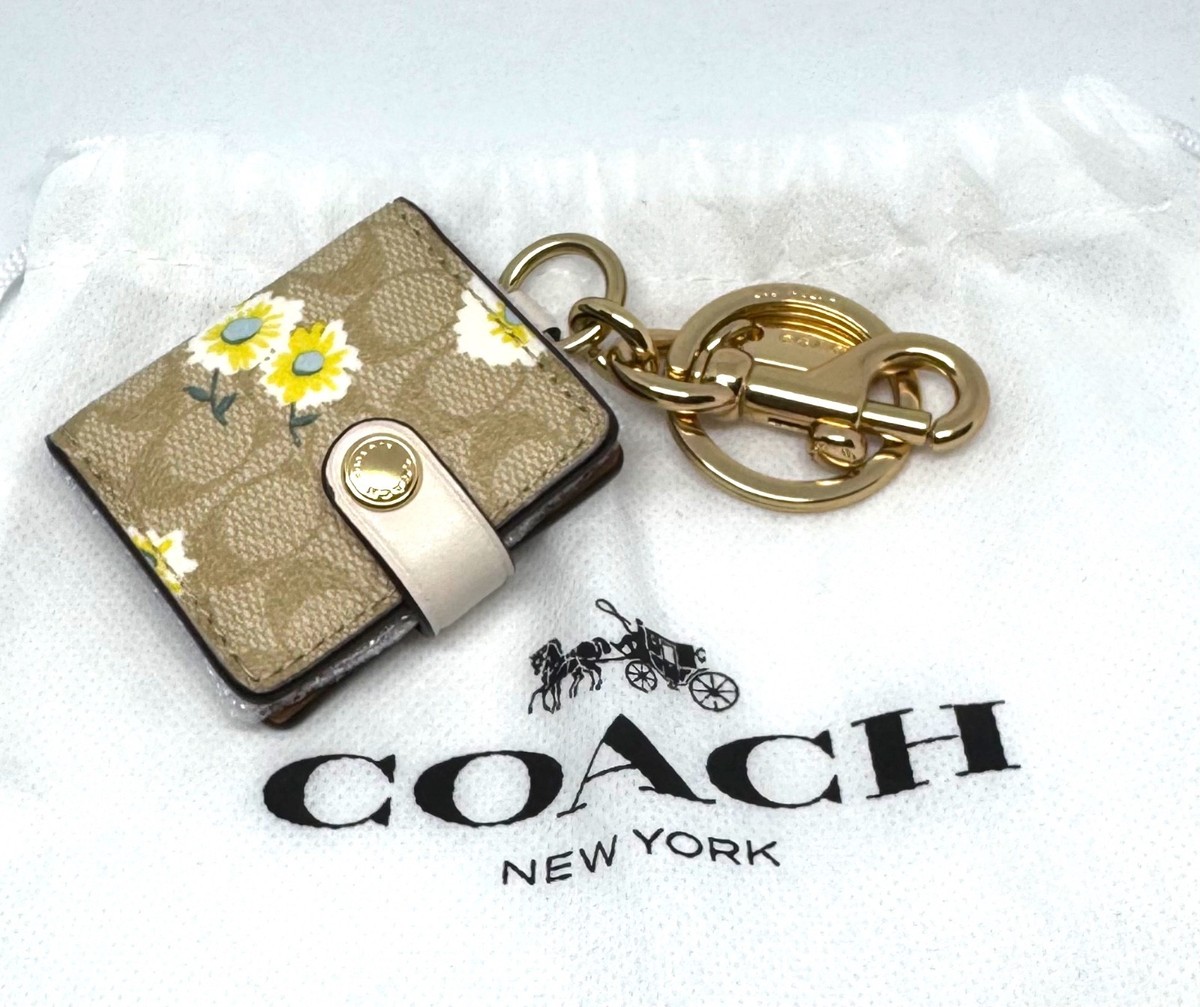 COACH Floral Signature Picture Frame Bag Charm | eBay