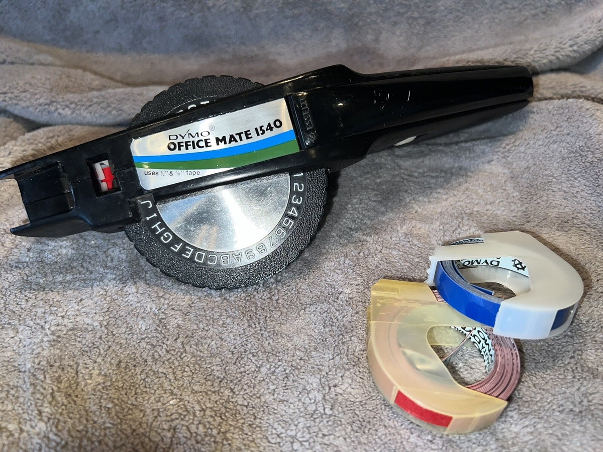 DYMO Office Mate 1540 Embosser 1 Line Label Maker + 2 Rolls Of