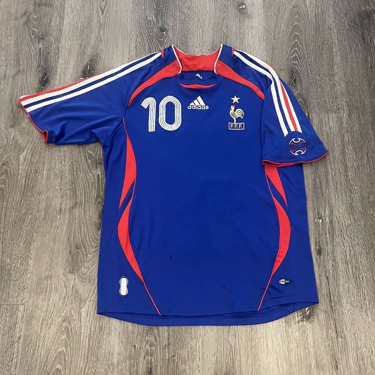 Zinedine Zidane France 2006-2008 World Cup Adidas Jersey Size