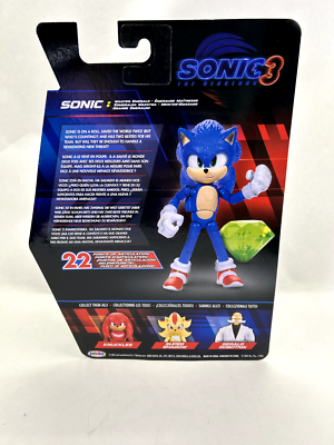 Sonic The Hedgehog 3 WAVE 3 Movie Sonic w Master Emerald 5