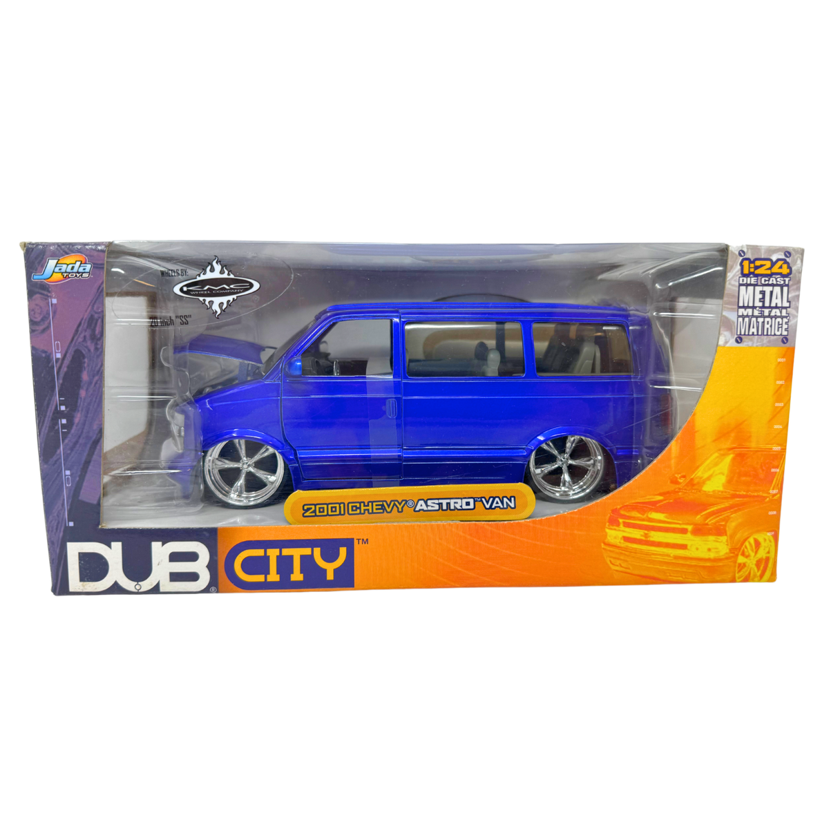 Jada Dub City 2001 Chevy Astro Van Blue 1:24 Diecast KMC Wheels 20