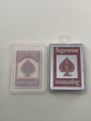 Supreme Bicycle Clear Playing Cards Red (FW20) Brand New Sealed