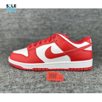 Nike Dunk Low Retro White/University Red Men's Shoes HF5441-104 | eBay