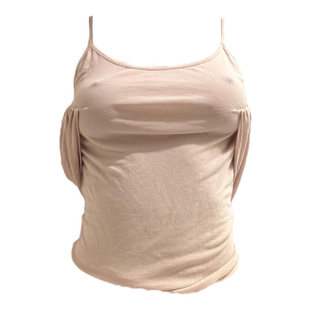 Vintage Gucci by Tom Ford Early 2000s Backless Beige Draped Tank