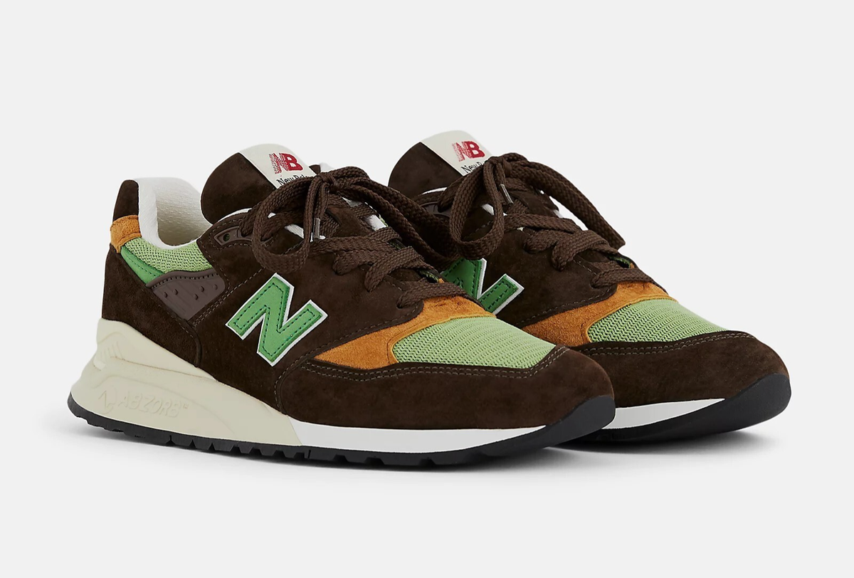 New Balance 998 Shoes Made in USA Teddy Santis Brown Green U998BG