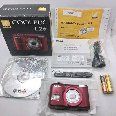 Nikon COOLPIX L26 16.1MP Digital Camera - Red for sale online | eBay