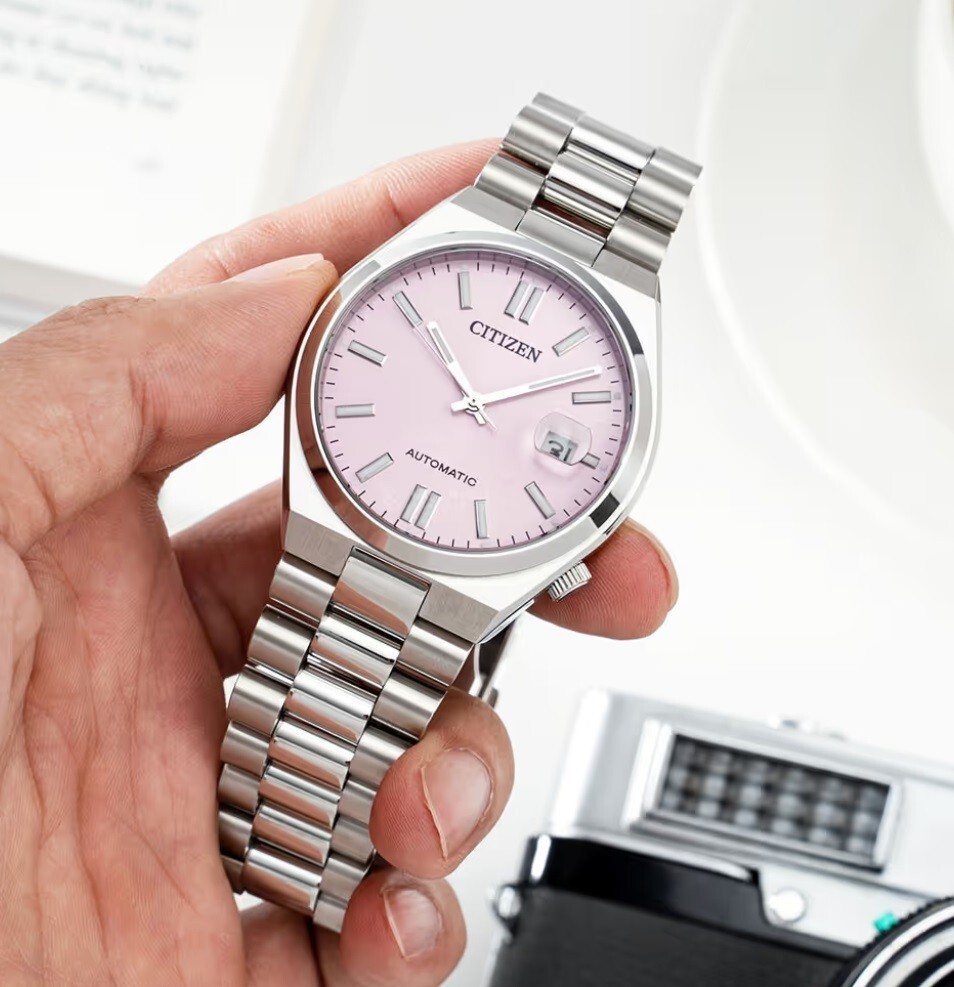 Citizen X Pantone Limited Color Automatic Watch Dreamy Pink NJ0158
