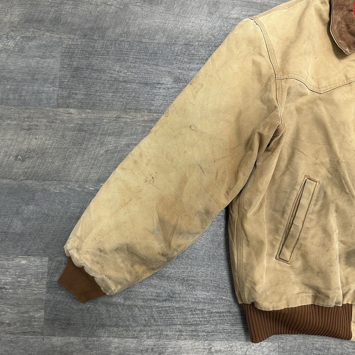 Vintage Carhartt SANTA FE Jacket Mens XL Duck Quilt Lined J13 BRN