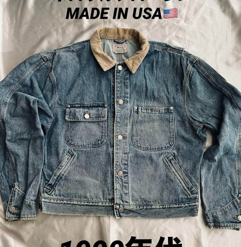 Vintage 90's RRL Double RL Denim Jacket Color Indigo Men's Size L