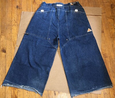 Vintage Kikwear K-Hole Drop In Wide Leg Denim Baggy Rave Jeans 38