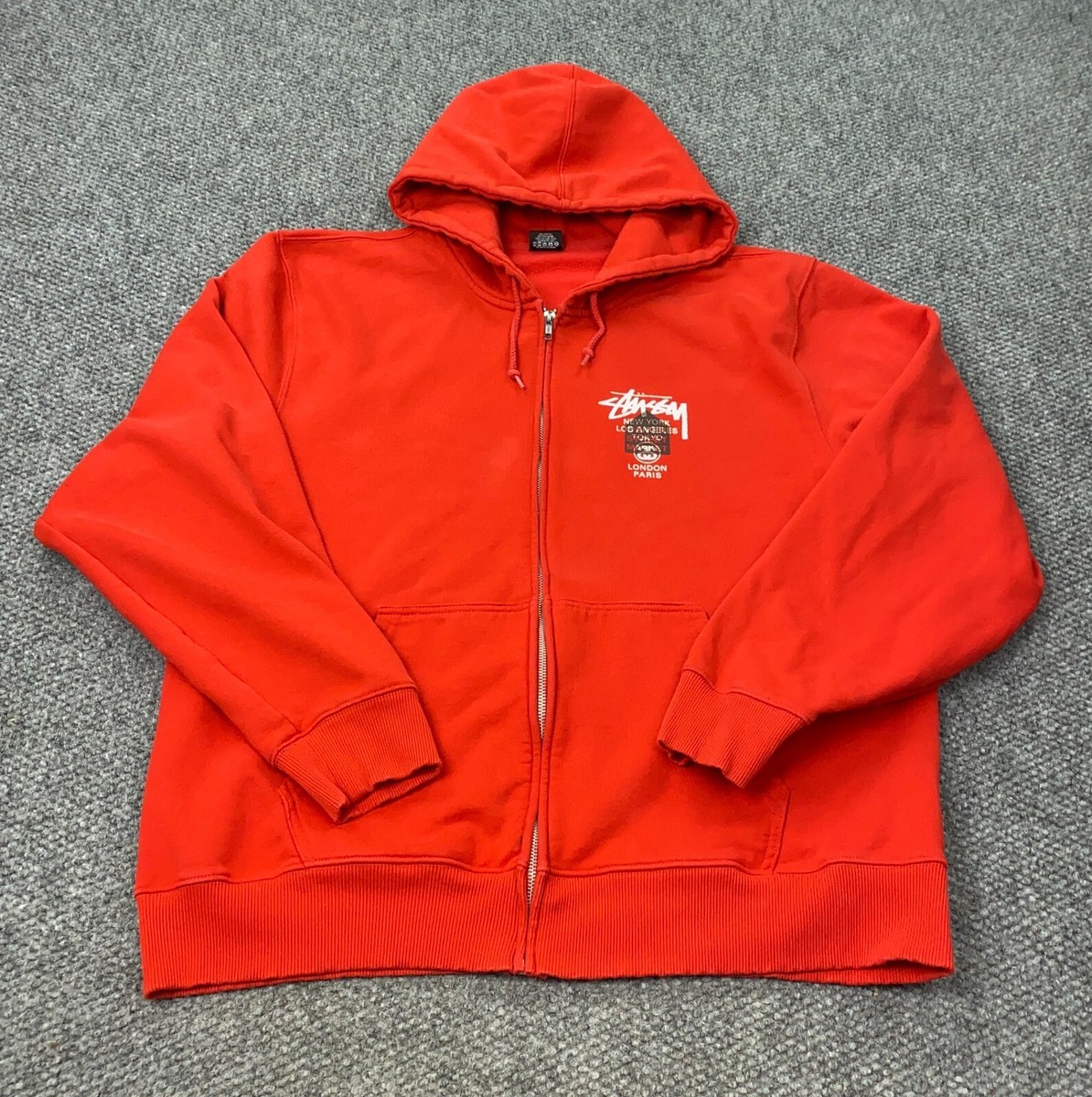 Stussy X Dover Street Market DSM World Tour Zip Hoodie Mens XXL