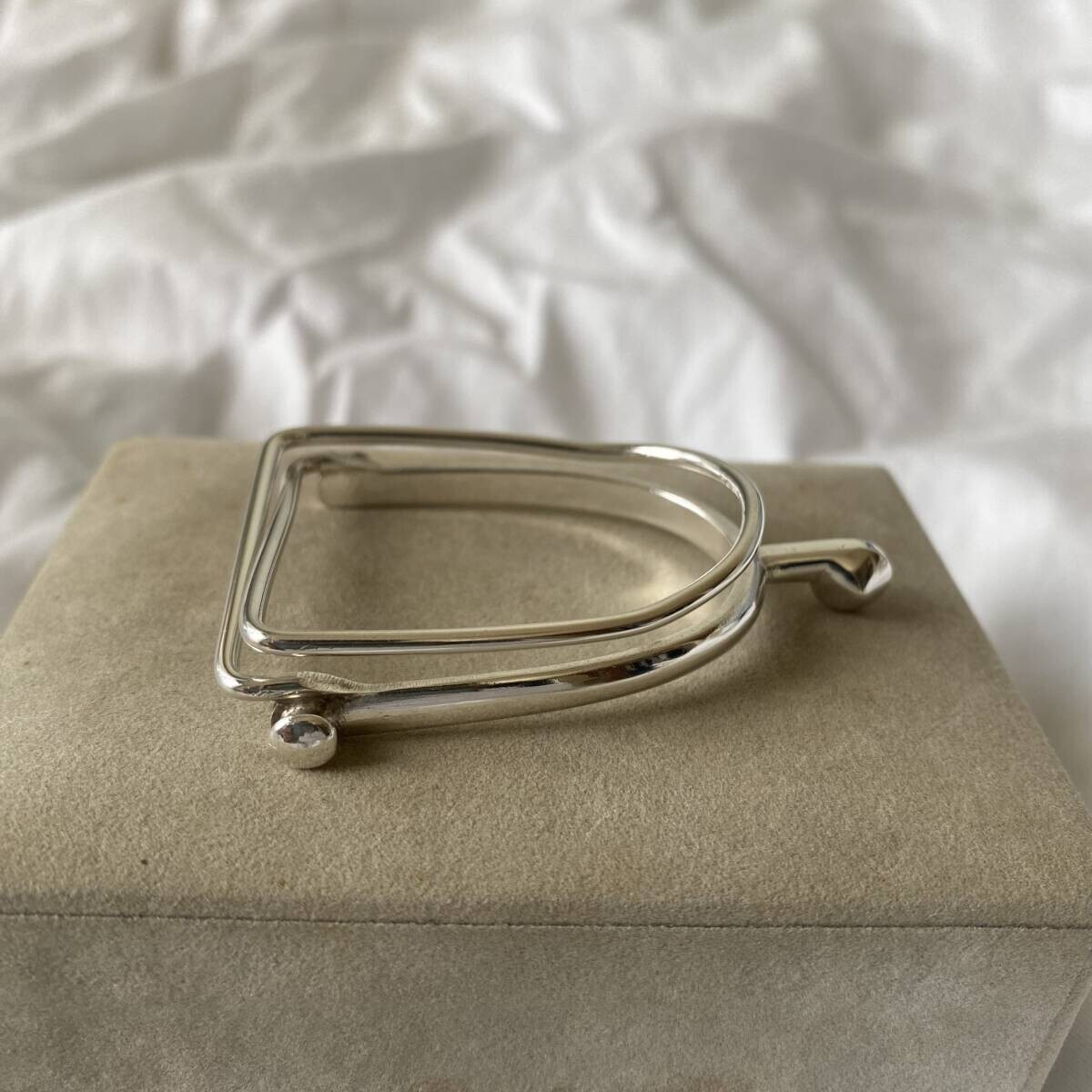 Hermes Money Clip pince a billets etrier Vintage Antique handmade