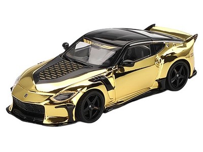 NISSAN Z VEILSIDE FFZ400 GOLD CHROME 1/64 DIECAST MODEL CAR BY