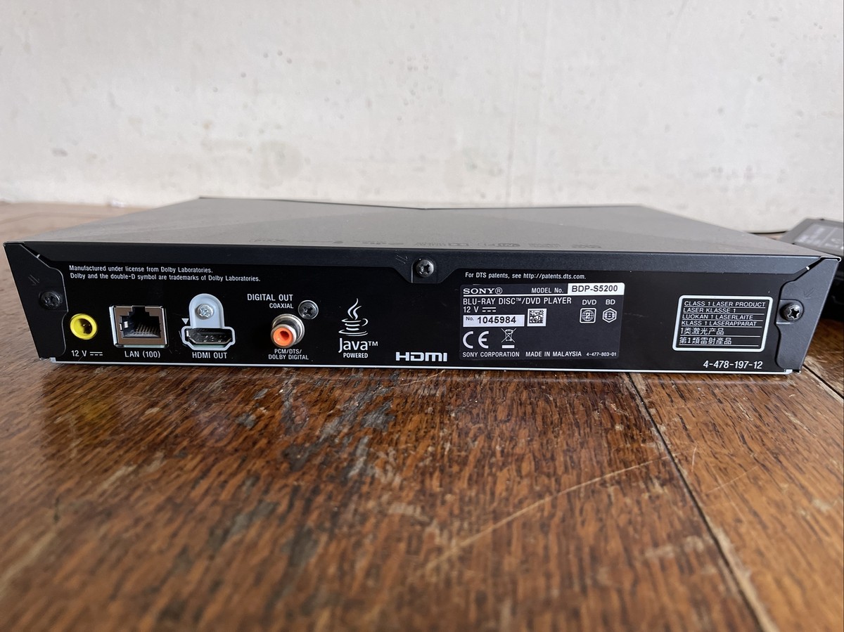 Sony BDP-S5200 3D Smart Blu-ray Disc Player With WFi 504556777206