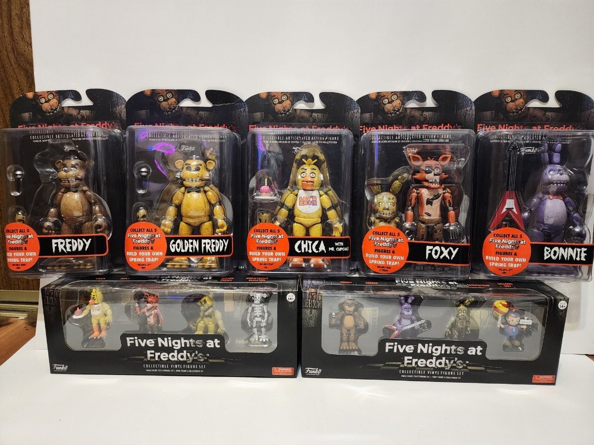 SERIES 1 FUNKO FIVE NIGHTS AT FREDDY'S SET OF 5 ACTION FIGURES AND