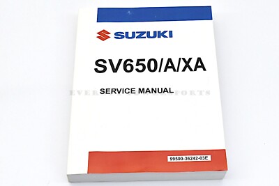 Service Manual SV650 17-25 OEM Genuine Suzuki Maintenance Repair
