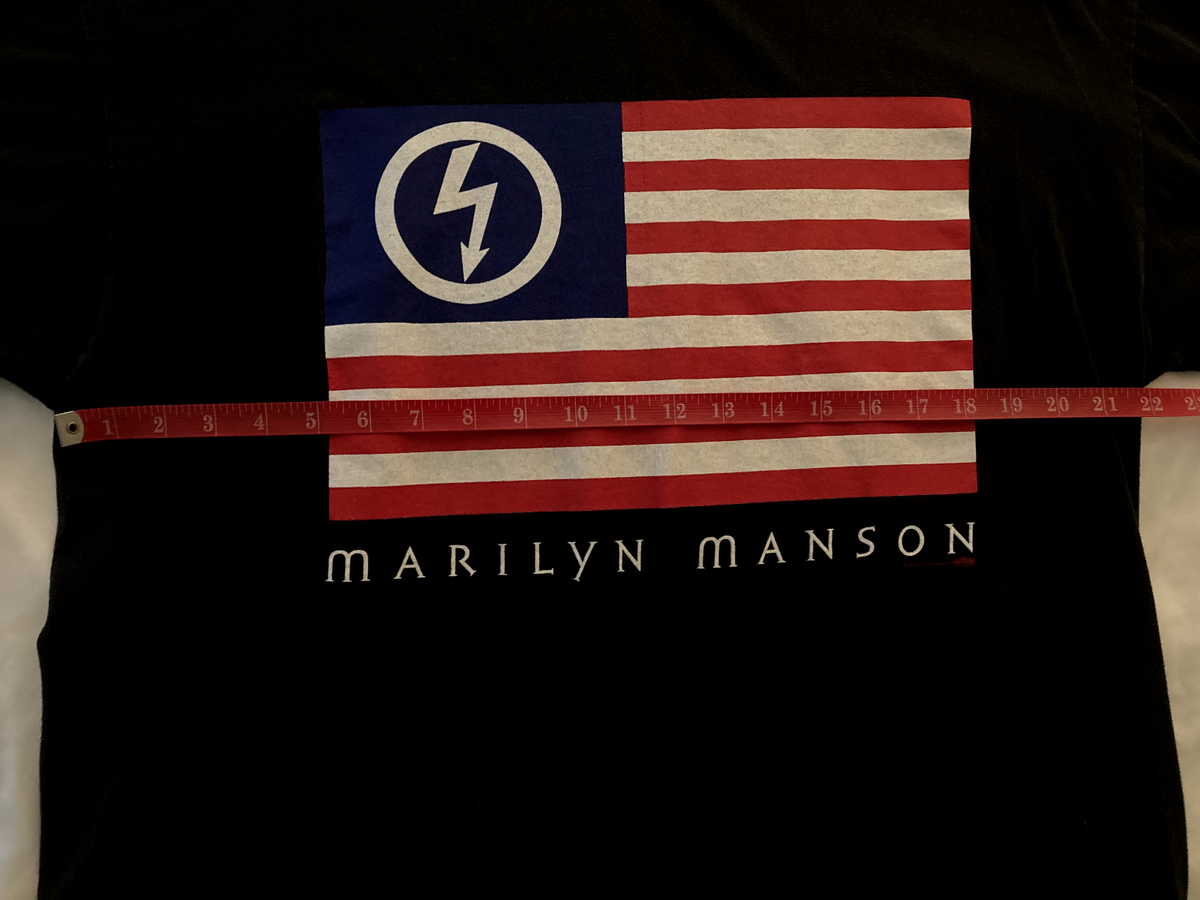 Marilyn Manson American Antichrist Flag Winterland Vintage T-Shirt