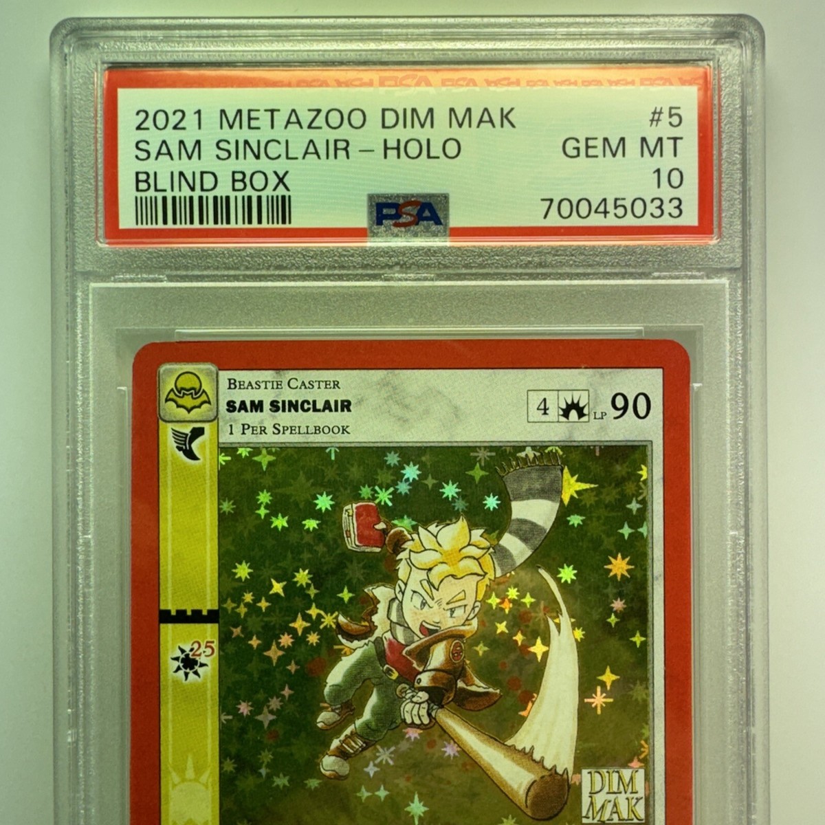 PSA 10 Gem Mint 2021 Metazoo X Dim Mak Sam Sinclair Blind Box Holo