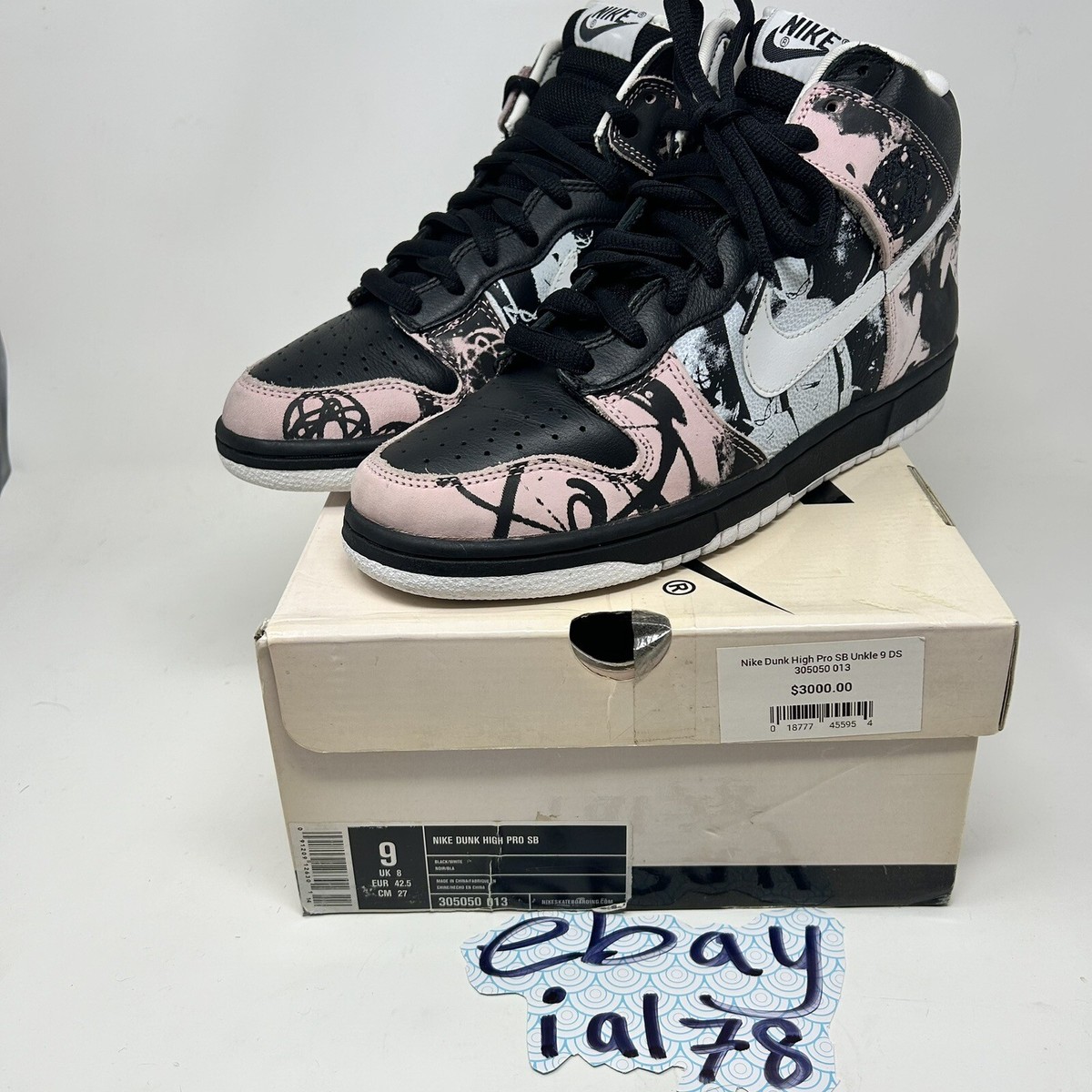 2004 Nike SB Dunk High Pro x Futura Dunkle Unkle US Size 9 FLOM