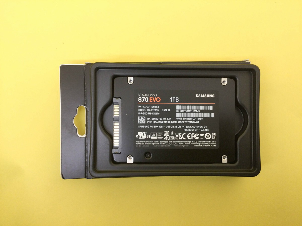 SAMSUNG 870 EVO 1TB 2.5-Inch SATA III Internal SSD MZ-77E1T0B/AM