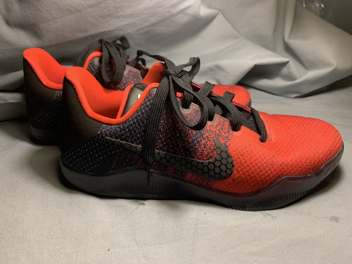 Nike Zoom KOBE XI 11 ELITE LOW Achilles Heel Black Red Gold Sz 6Y
