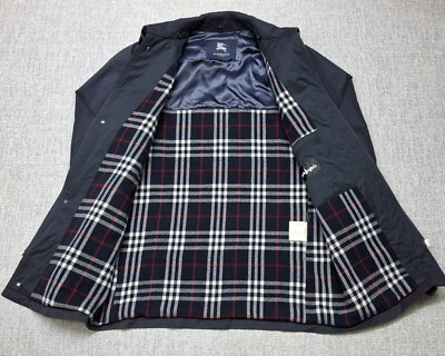 Burberry London Coat Jacket Men's Winter Lined Wool Nova check