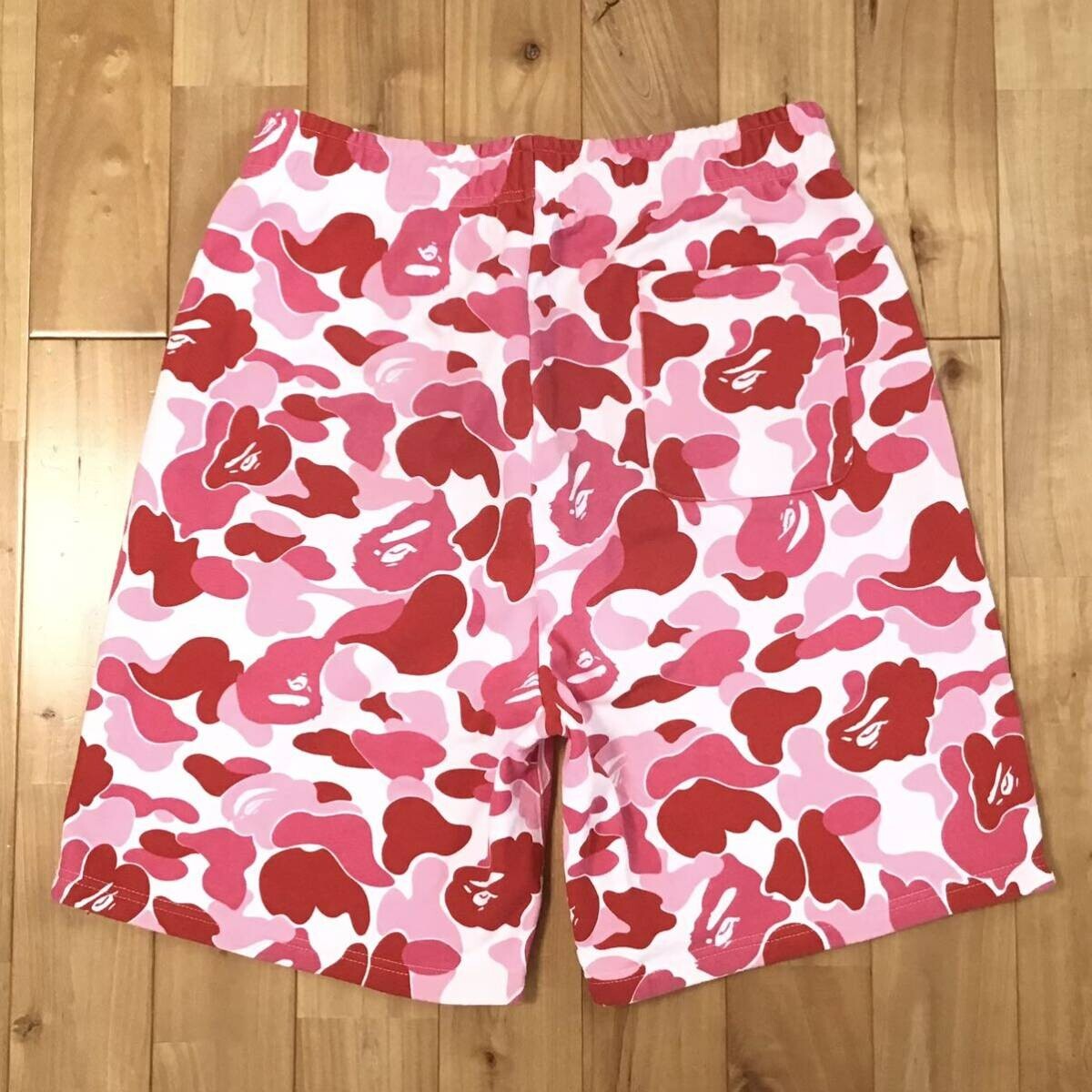 BAPE Shark sweat shorts ABC camo pink A Bathing Ape Size L | eBay