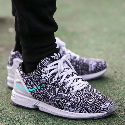 NEW ADIDAS ORIGINALS TORSION ZX FLUX BLACK WHITE DIAMOND AQ5461