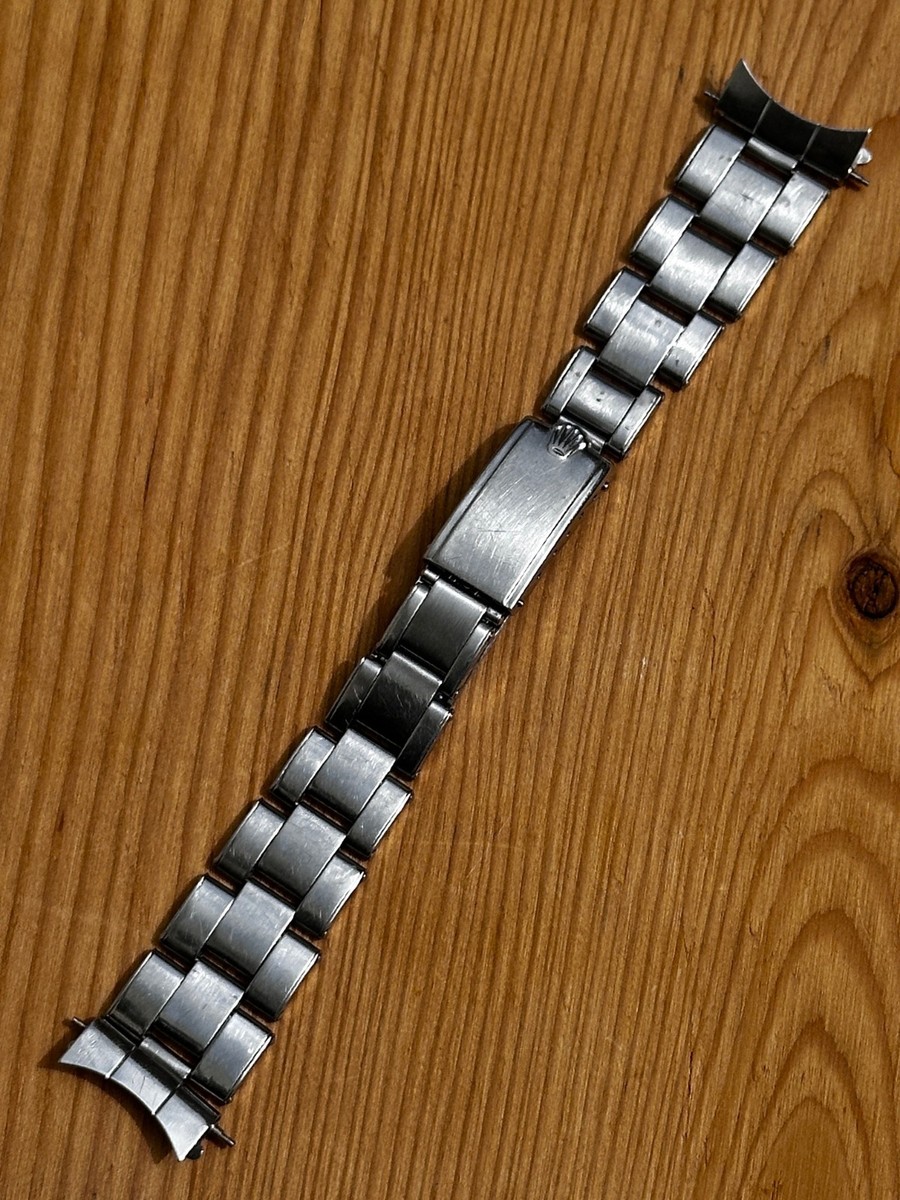 Vintage 1969 Rolex 19mm Watch Bracelet 7205 Big Crown With 57 End