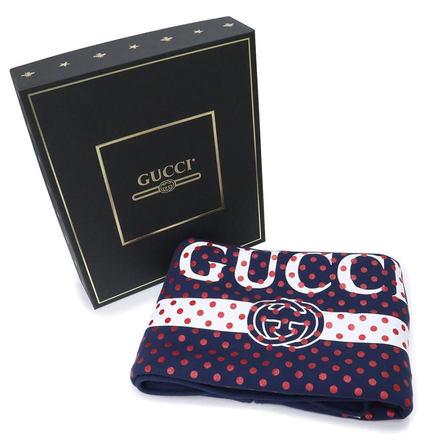 Gucci Blanket Baby Children's Cotton 100% Polka Dot Navy Red Size