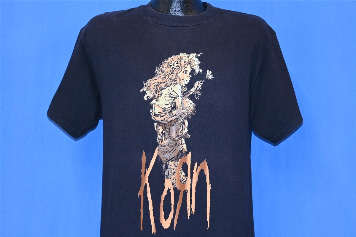 vintage 90s KORN FOLLOW THE LEADER NU METAL ALTERNATIVE BLACK t