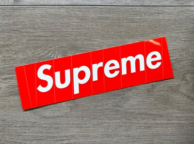 SUPREME CUT BOX LOGO STICKER - RED - SS23 | eBay