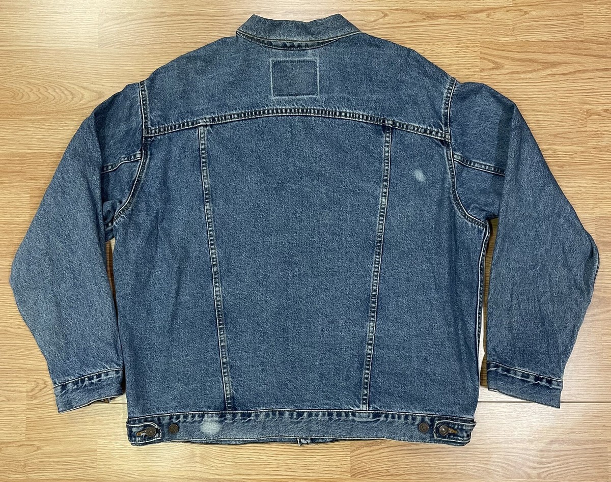 VINTAGE LEVIS Mens Relaxed Trucker Denim Jean Jacket USA Size XL