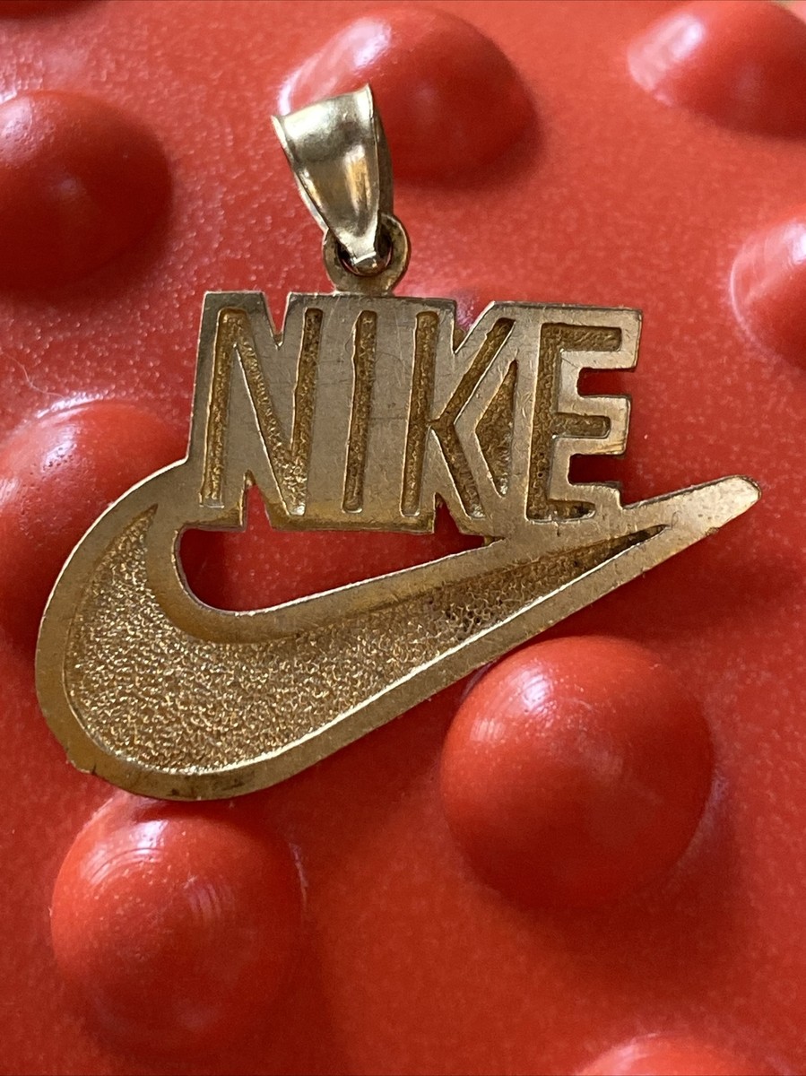 14K Yellow Gold NIKE Pendant | eBay