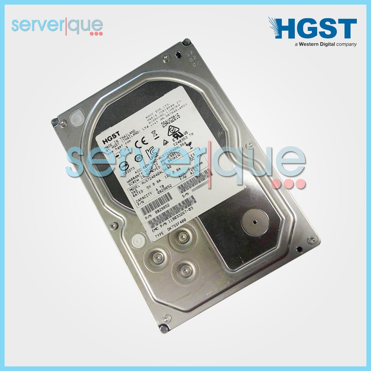 HUS724040ALS640 HGST 4TB 6Gbps 7.2K SAS 64MB 3.5