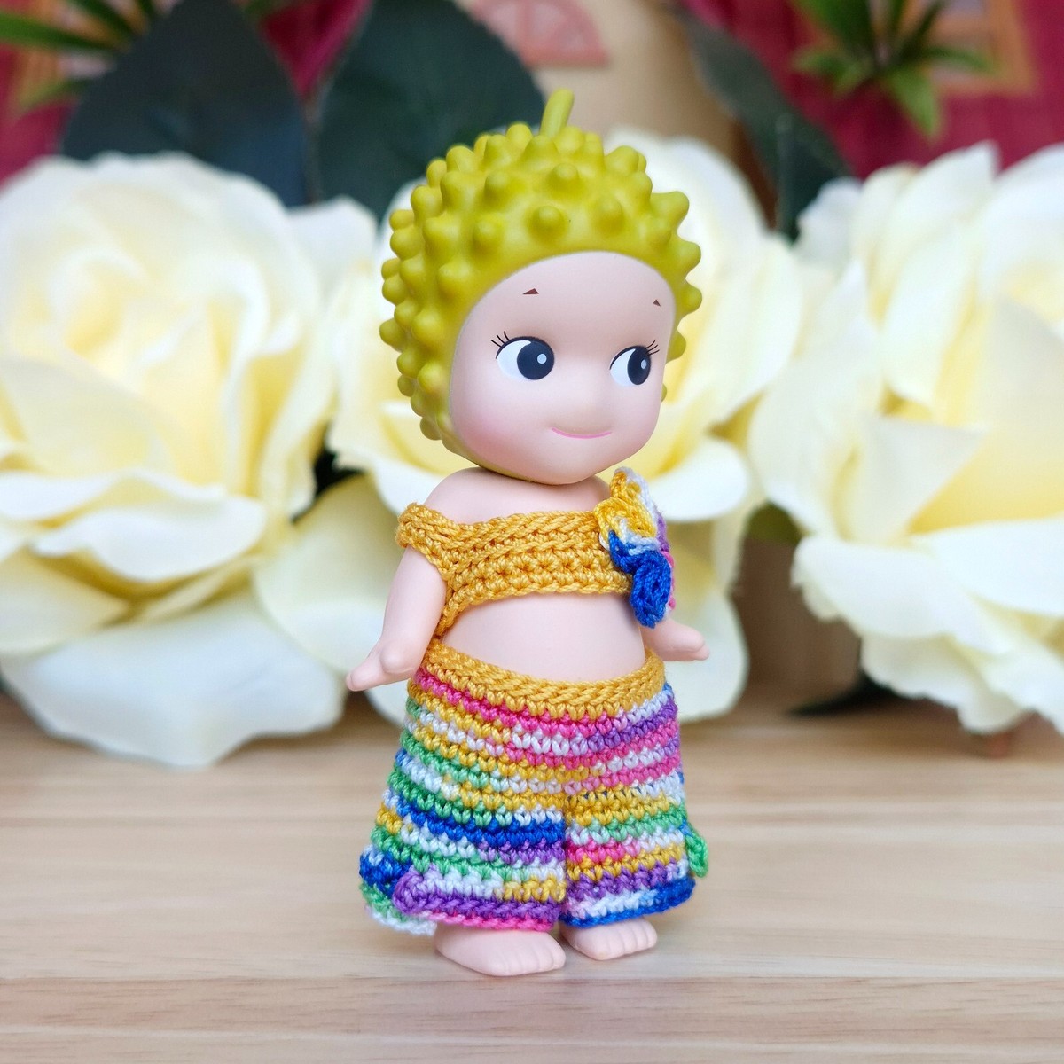Authentic] 🟡 Durian Sonny Angel Fruit Series ✨ Handmade Crochet