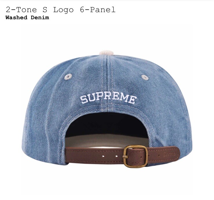 Supreme 2-Tone S Logo 6-Panel Washed Denim SS24 In Hand Ready To