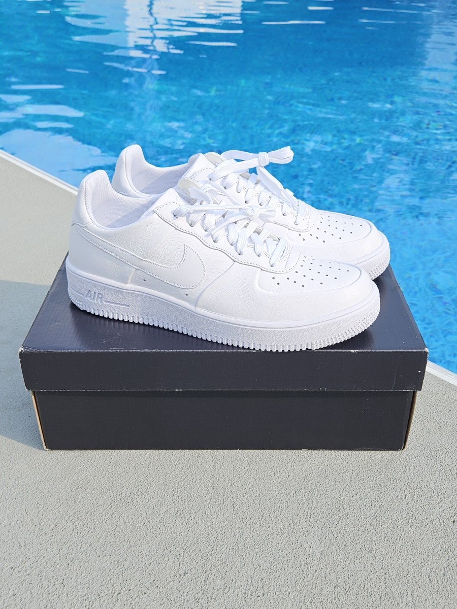 Sz9 - Nike Air Force 1 Ultraforce Leather Triple White | eBay
