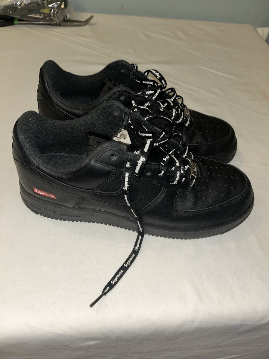 Nike Air Force 1 Low x Supreme Box Logo - Black - Size 9 With